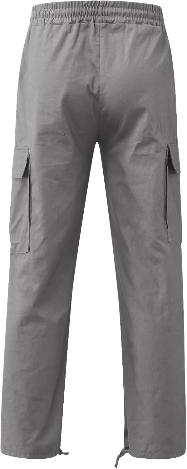 Mens Cargo Pants Baggy Outdoor Waterproof Hiking Work Pants Stretch Multi Pockets Lightweight Classic Tactical Pants
