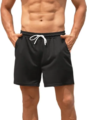 Men's Mesh Running Shorts 5 Inch Shorts Mens Workout Shorts 5 Inch Gym Shorts Men with Pockets