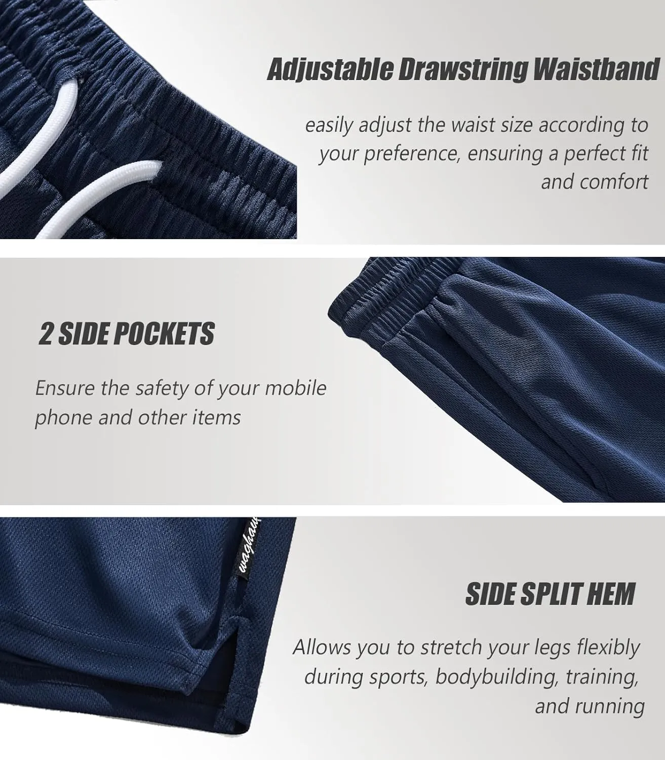 Men's Mesh Running Shorts 5 Inch Shorts Mens Workout Shorts 5 Inch Gym Shorts Men with Pockets