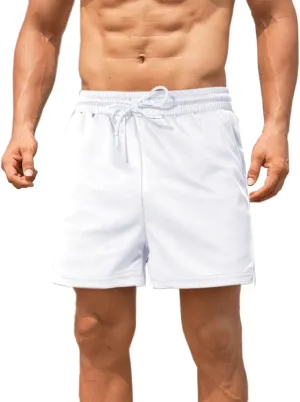 Men's Mesh Running Shorts 5 Inch Shorts Mens Workout Shorts 5 Inch Gym Shorts Men with Pockets