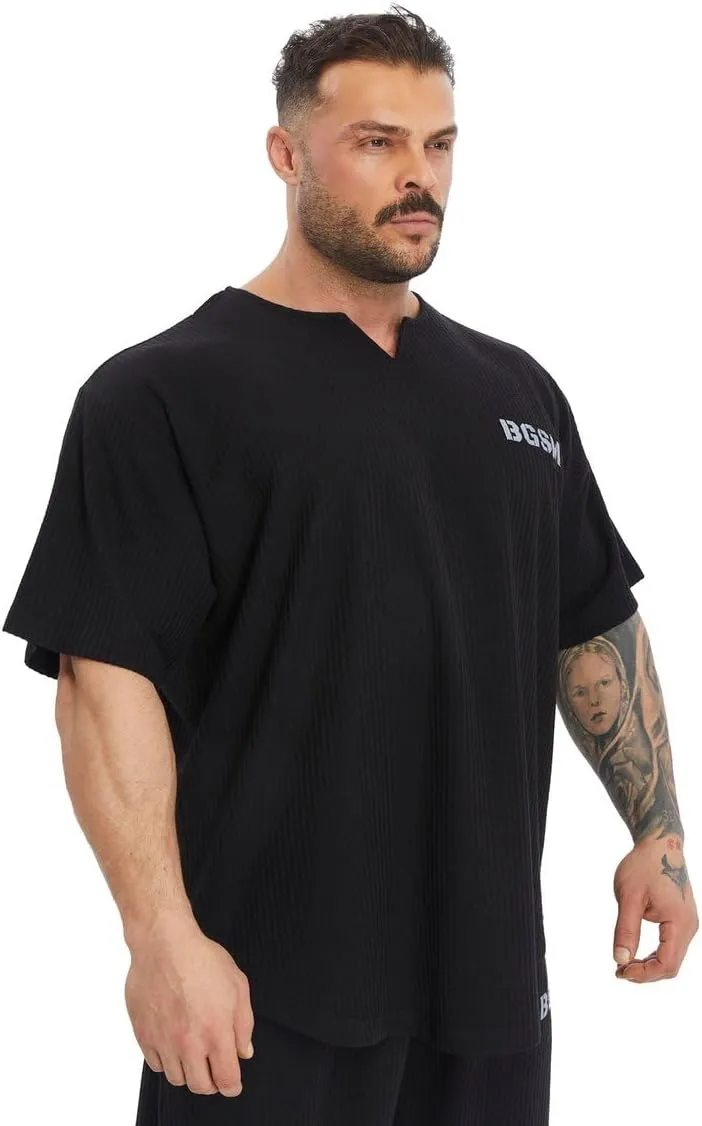 Men's Oversize T-Shirt | Bodybuilding, Cardio Rag Top Activewear Short Sleeve Tee