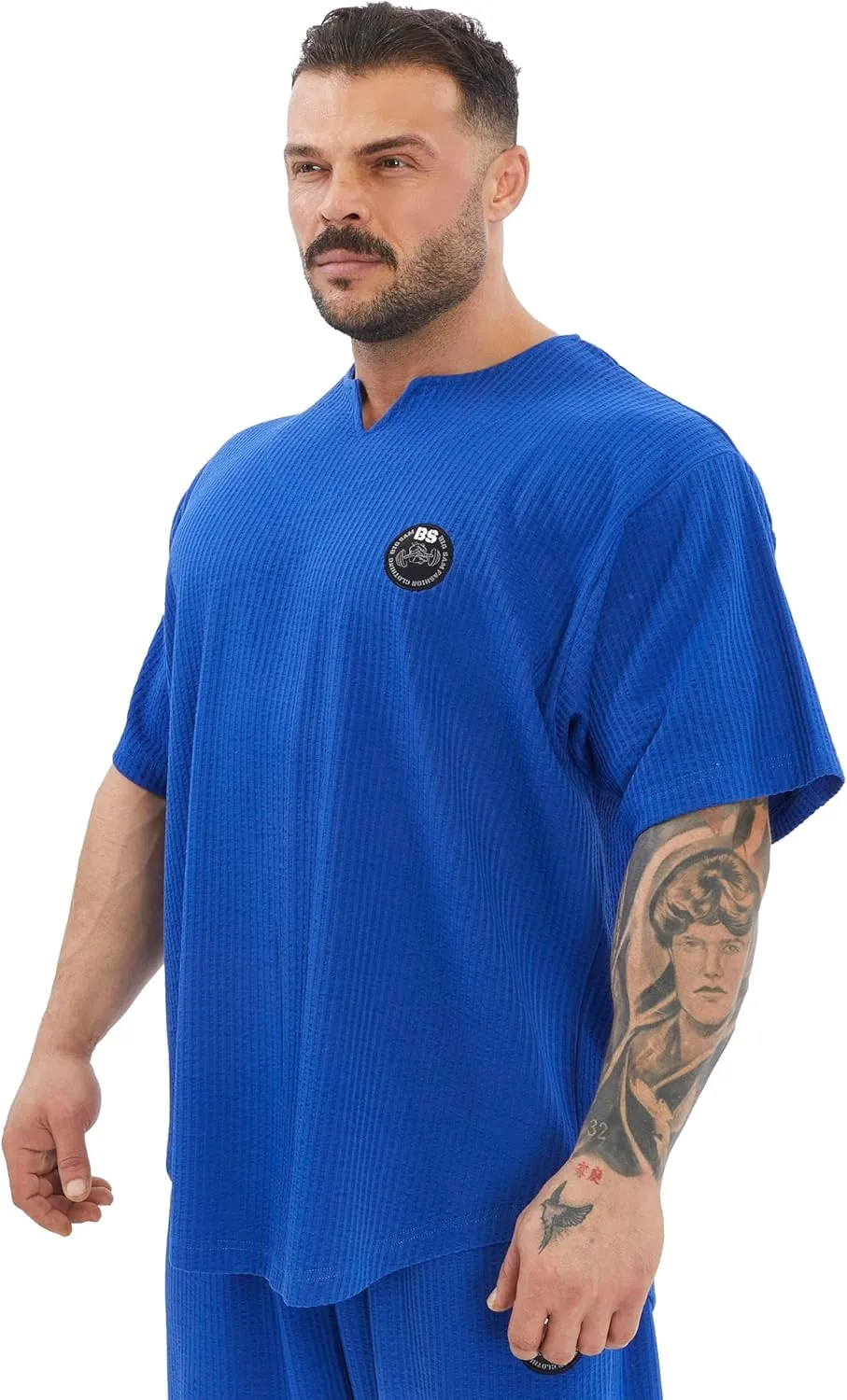Men's Oversize T-Shirt | Bodybuilding, Cardio Rag Top Activewear Short Sleeve Tee