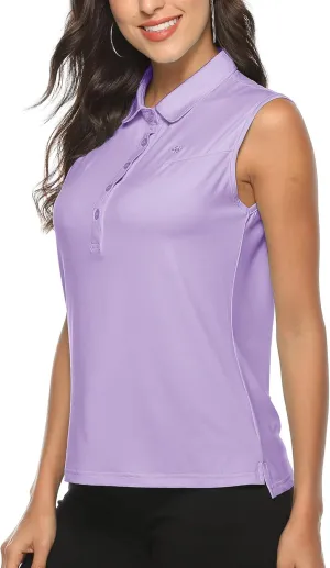 MoFiz Womens Golf Polo Shirts V Neck Athletic Tops Short Sleeve Activewear T-Shirts