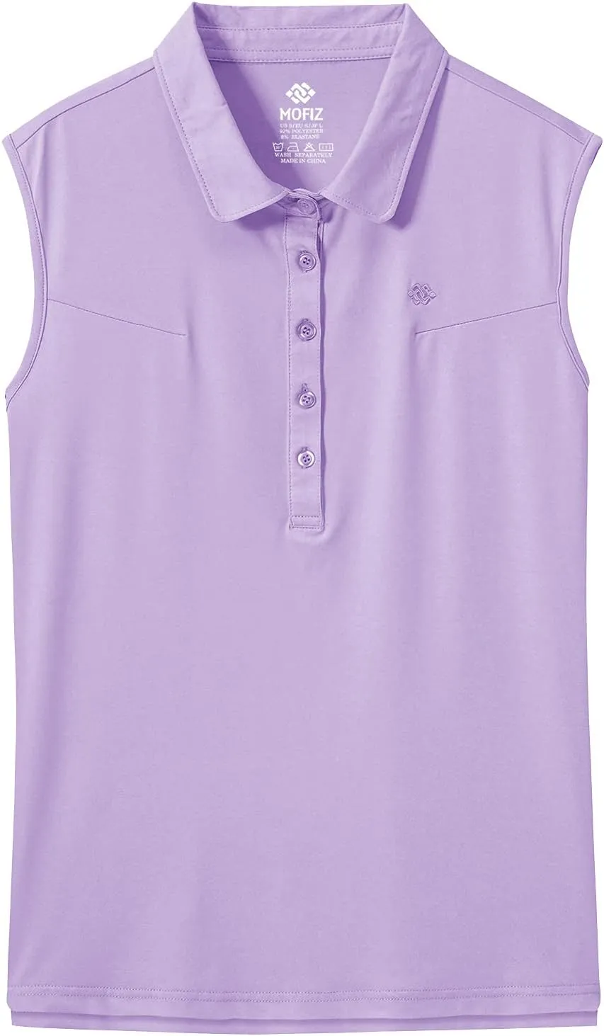 MoFiz Womens Golf Polo Shirts V Neck Athletic Tops Short Sleeve Activewear T-Shirts