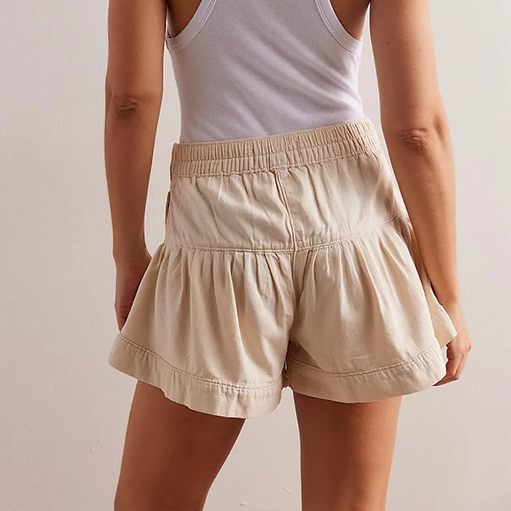 MOLERFO High Waisted Jean Shorts Women Ruffle Shorts Booty A Line Shorts Y2k Cute Skorts Bloomer Baggy Denim Shorts