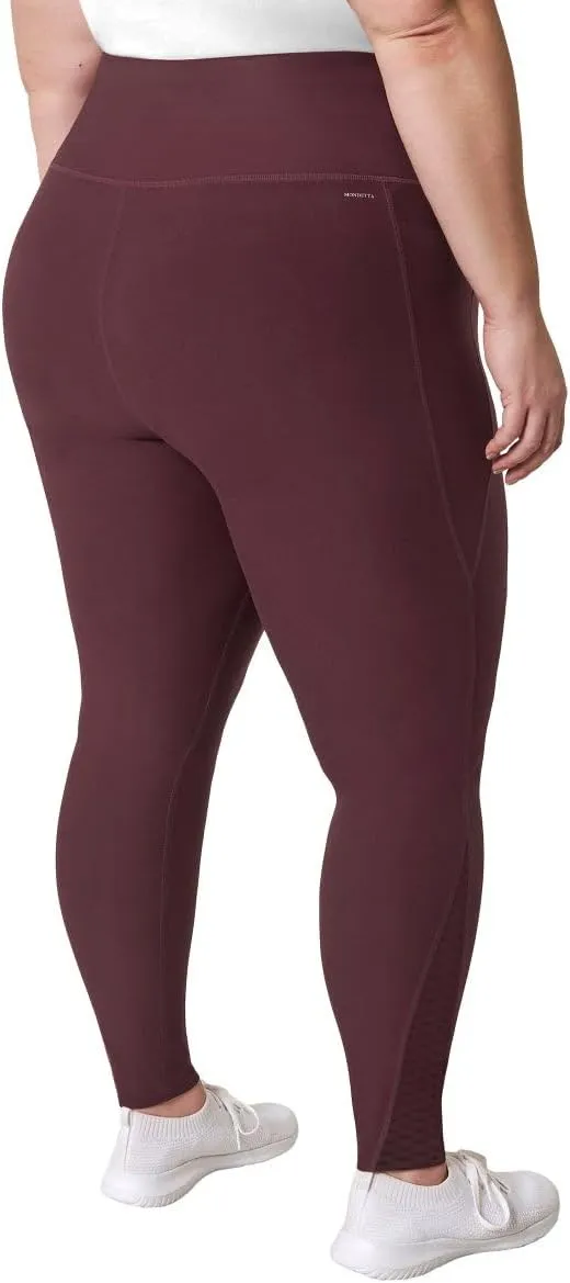 Mondetta Leggings for Women - Yoga Leggings - Gym Workout Athletic Yoga Pants with Pockets - Basket Weave Tight