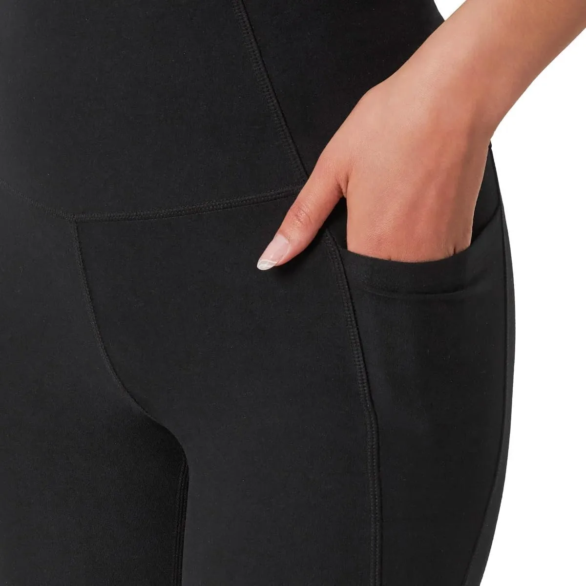 Mondetta Leggings for Women - Yoga Leggings - Gym Workout Athletic Yoga Pants with Pockets - Basket Weave Tight