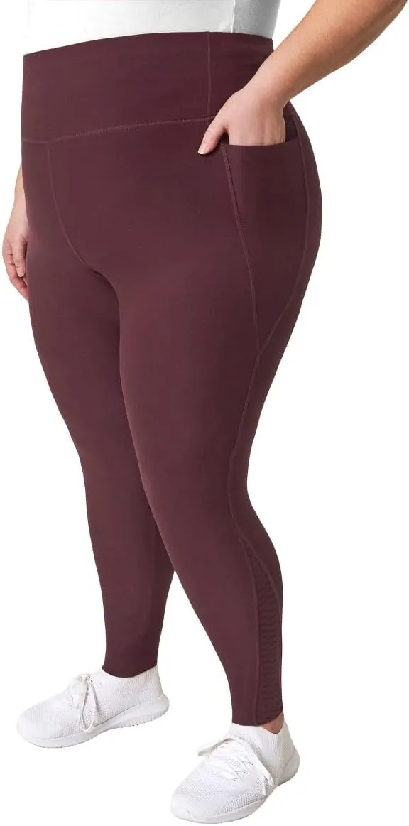 Mondetta Leggings for Women - Yoga Leggings - Gym Workout Athletic Yoga Pants with Pockets - Basket Weave Tight