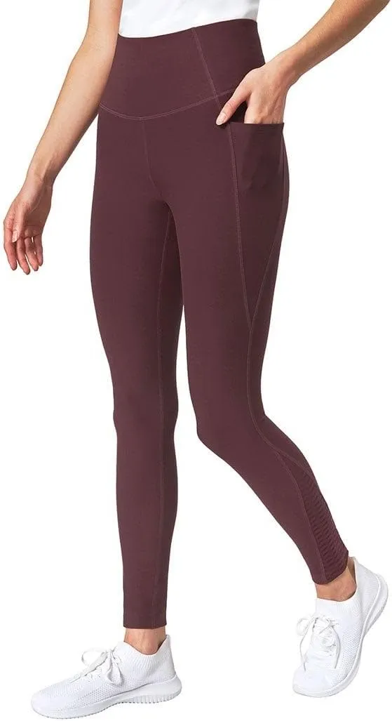 Mondetta Leggings for Women - Yoga Leggings - Gym Workout Athletic Yoga Pants with Pockets - Basket Weave Tight