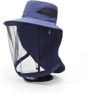 Mosquito Outdoor Sun Fishing Hat with Net Mesh for Hiking Gardening for Men Women