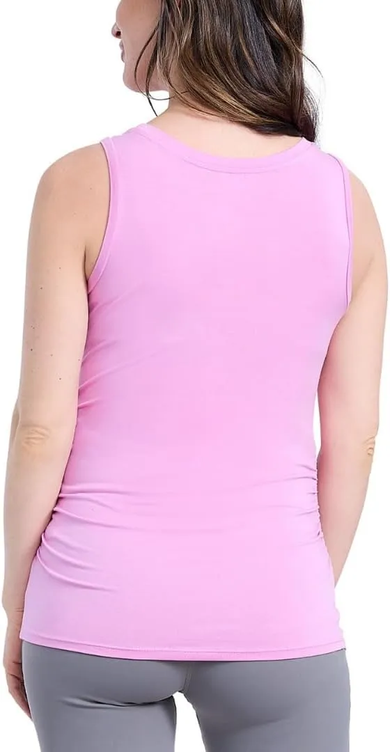 Motherhood Maternity Women's Side Ruched Scoop Neck Pregnancy Tank Top