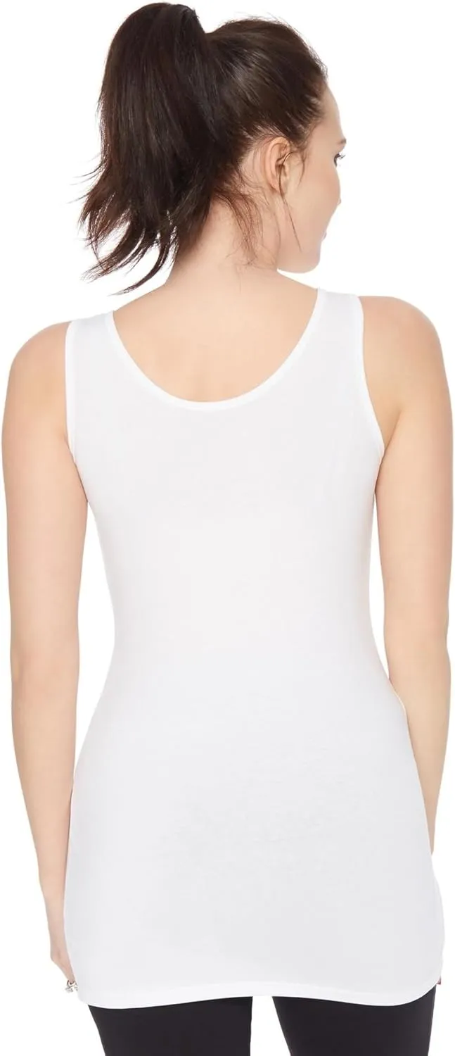 Motherhood Maternity Women's Sleeveless Scoop Neck Side Ruched Tank Top 2 & 3 Packs
