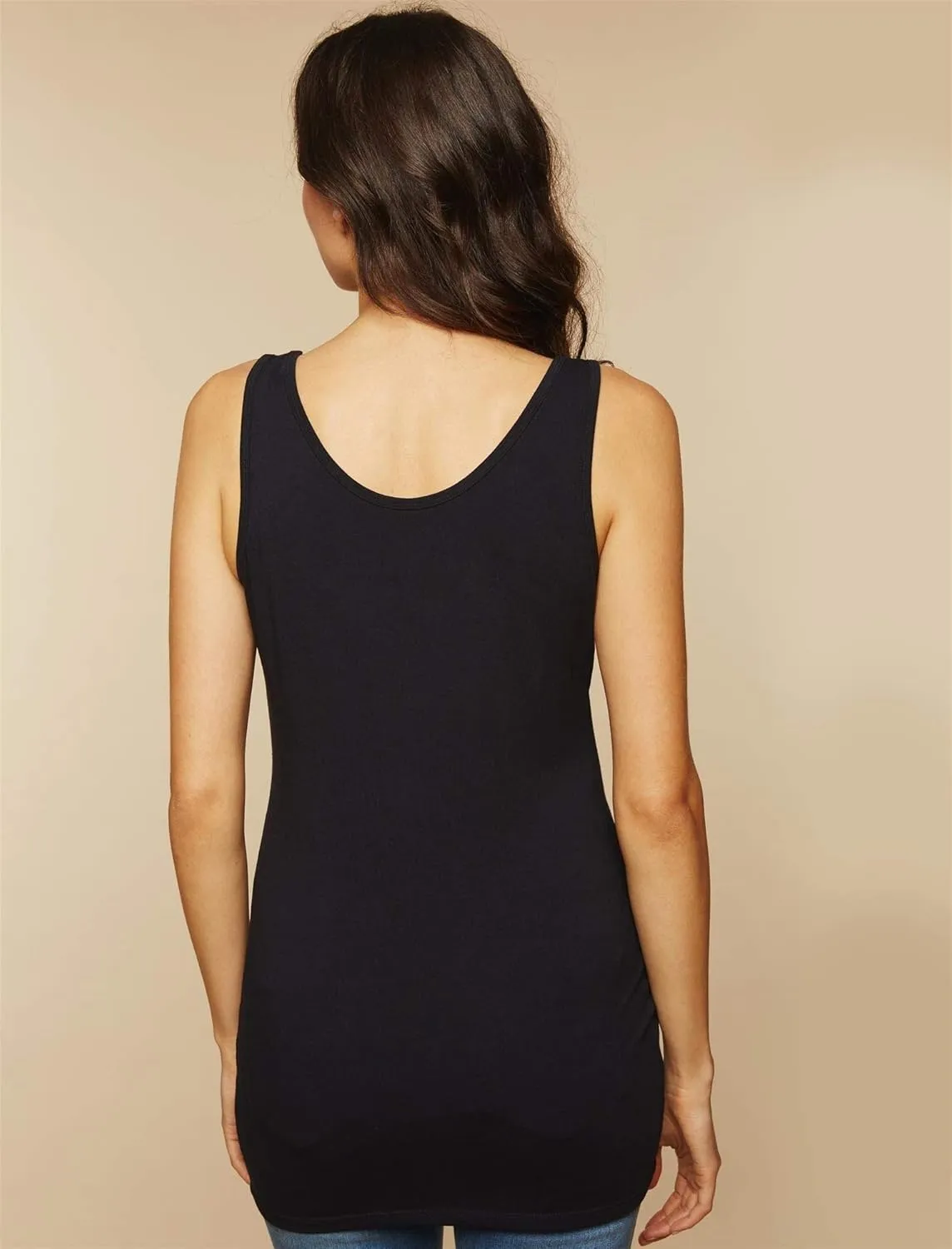 Motherhood Maternity Women's Sleeveless Scoop Neck Side Ruched Tank Top 2 & 3 Packs