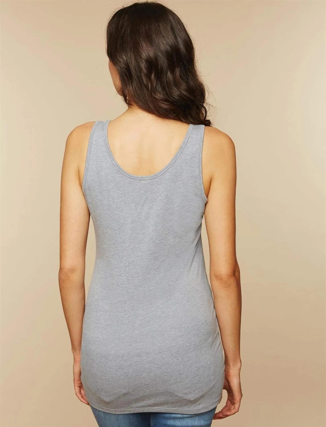 Motherhood Maternity Women's Sleeveless Scoop Neck Side Ruched Tank Top 2 & 3 Packs