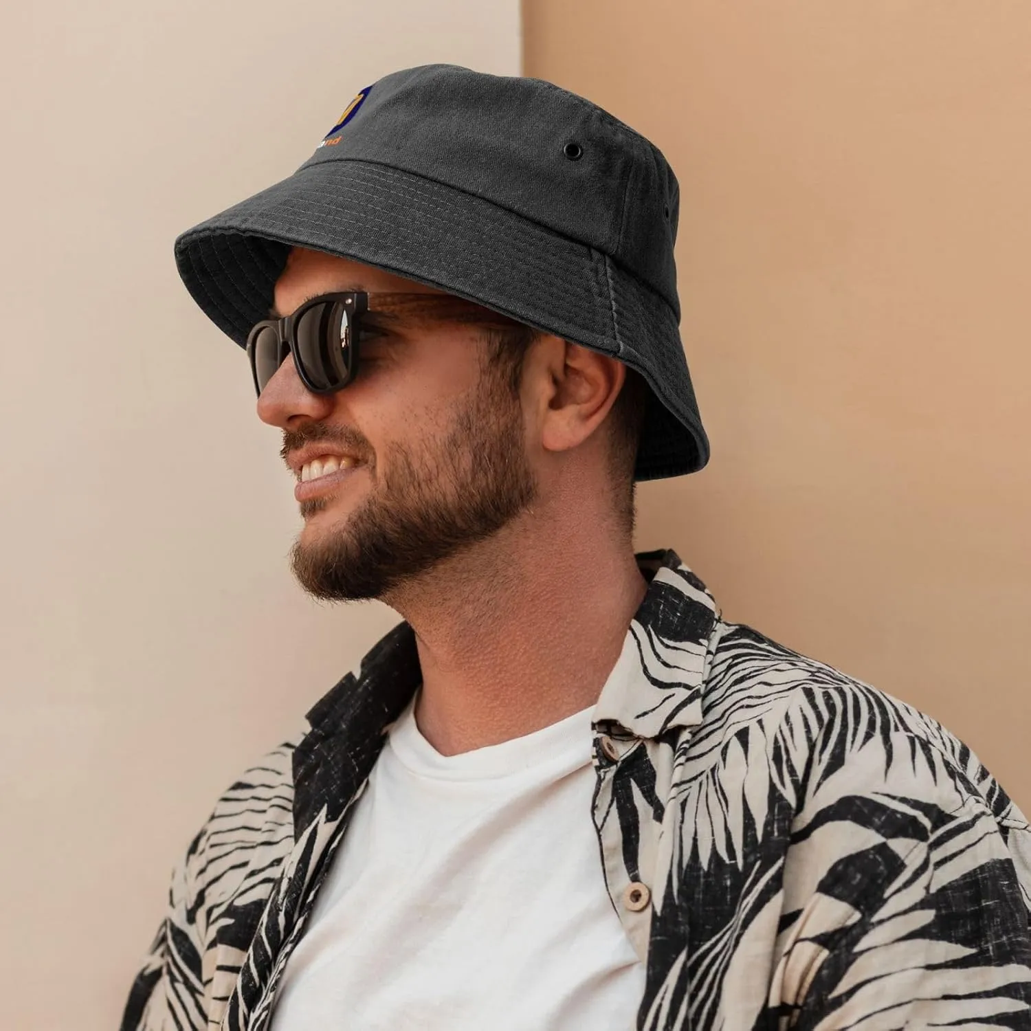 National Emblem Lithuania Lithuanian Washed Denim Bucket Hats Wide Brim Fishing Cap Cotton Hat