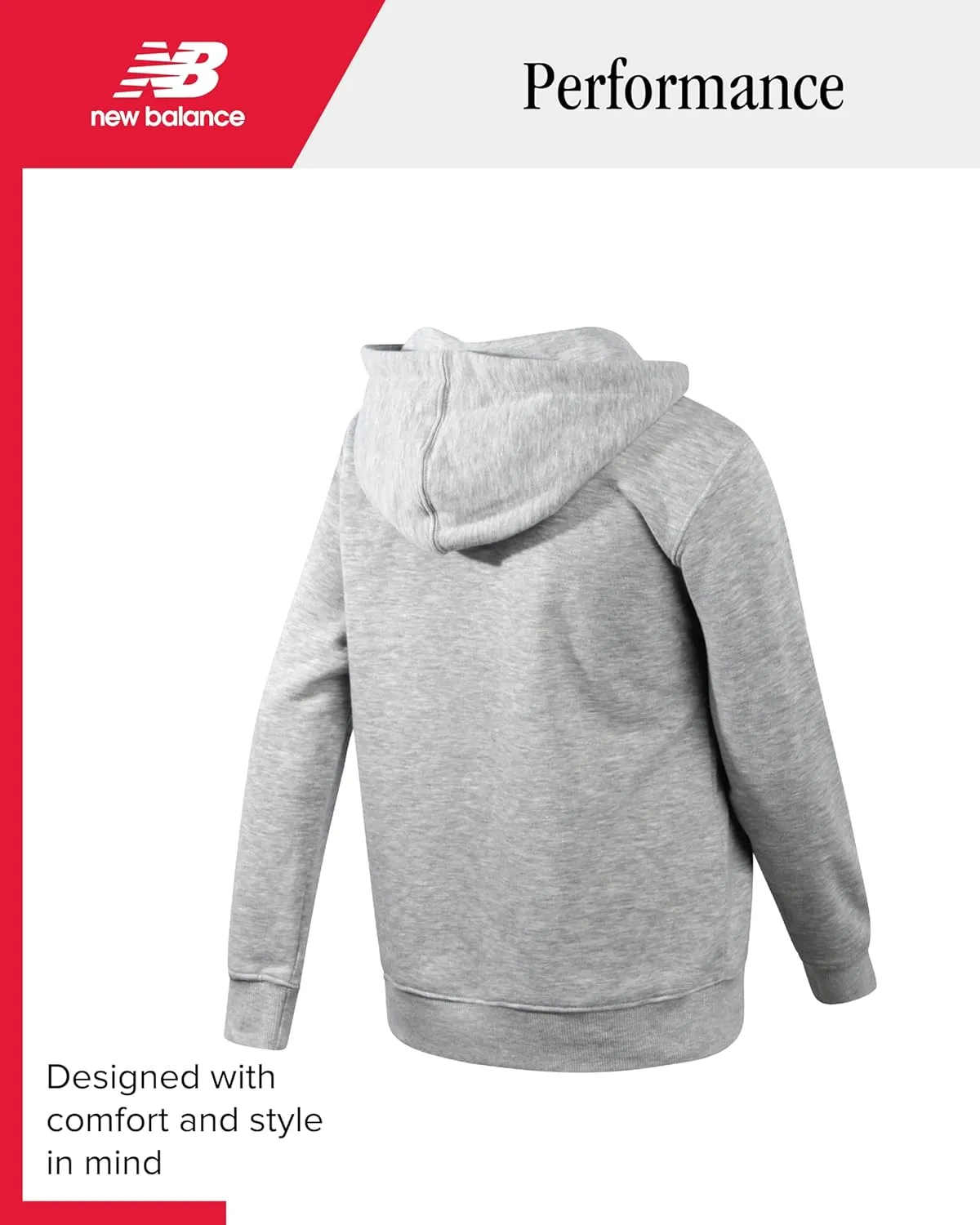 New Balance Boys' Active Sweatshirt - Zip-Up Fleece Hoodie - Performance Activewear for Boys (8-20)