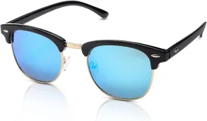 OKH Polarized Sunglasses for Women and Men Semi Rimless Frame 100% UV Protection Retro Driving Sun Glasses