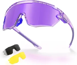 Polarized Glasses Kids Youth Baseball Sunglasses Adult Men Women Cycling Goggles with 3 lenses,Fishing,Ski Golf