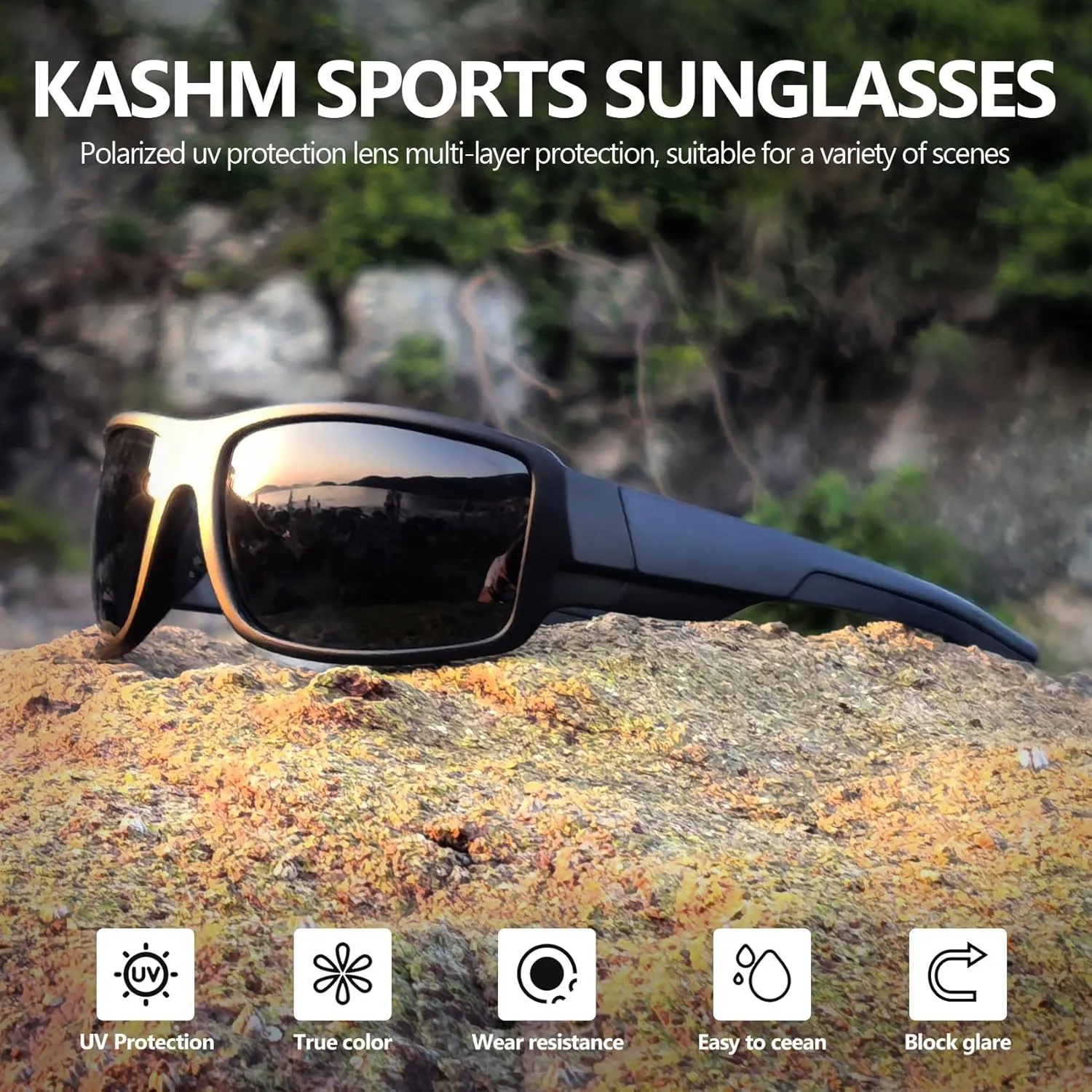 Polarized Sports Sunglasses for Men Women Unbreakable Driving Cycling Fishing Sun Glasses UV Protection