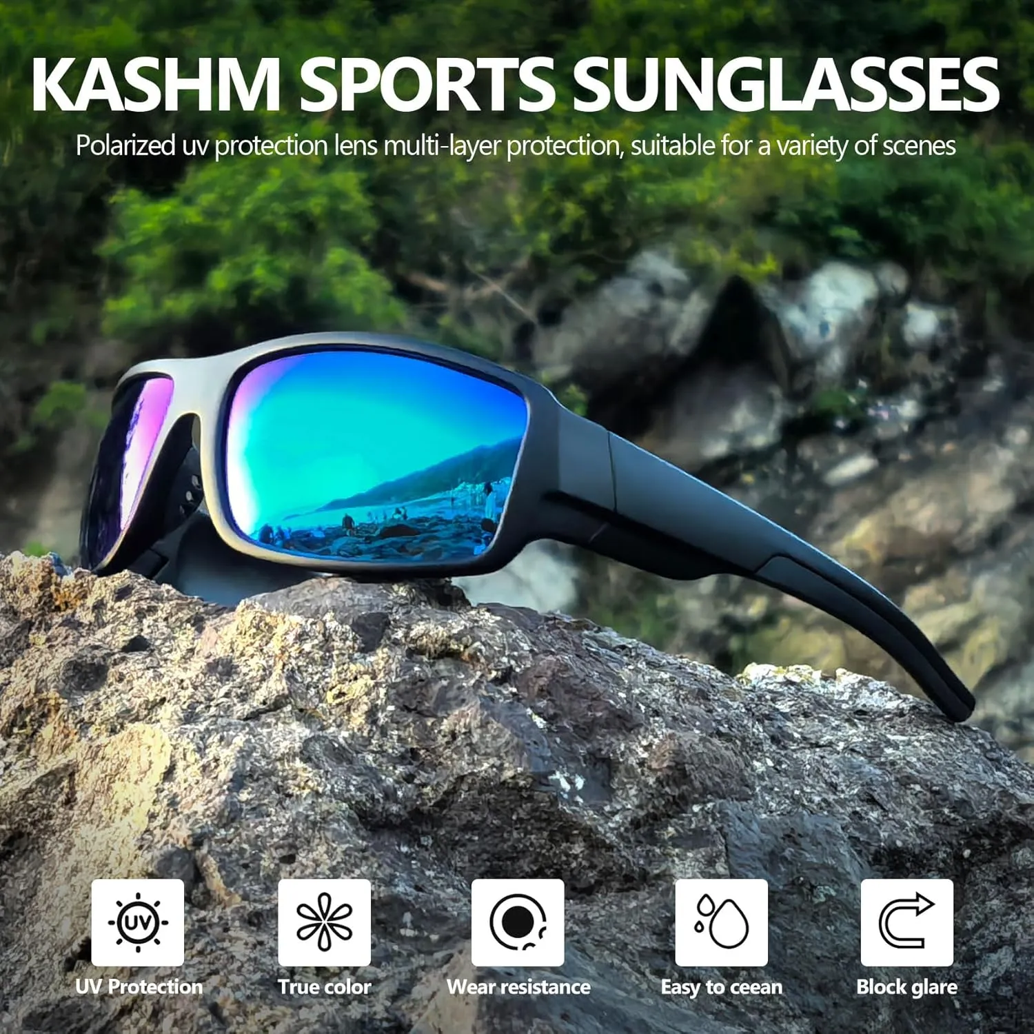 Polarized Sports Sunglasses for Men Women Unbreakable Driving Cycling Fishing Sun Glasses UV Protection