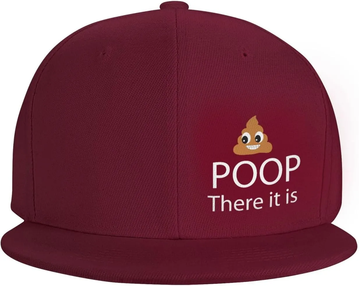 Poop! There It is Snapback Hat Hip Hop Baseball Cap Adjustable Flat Bill Hat for Men