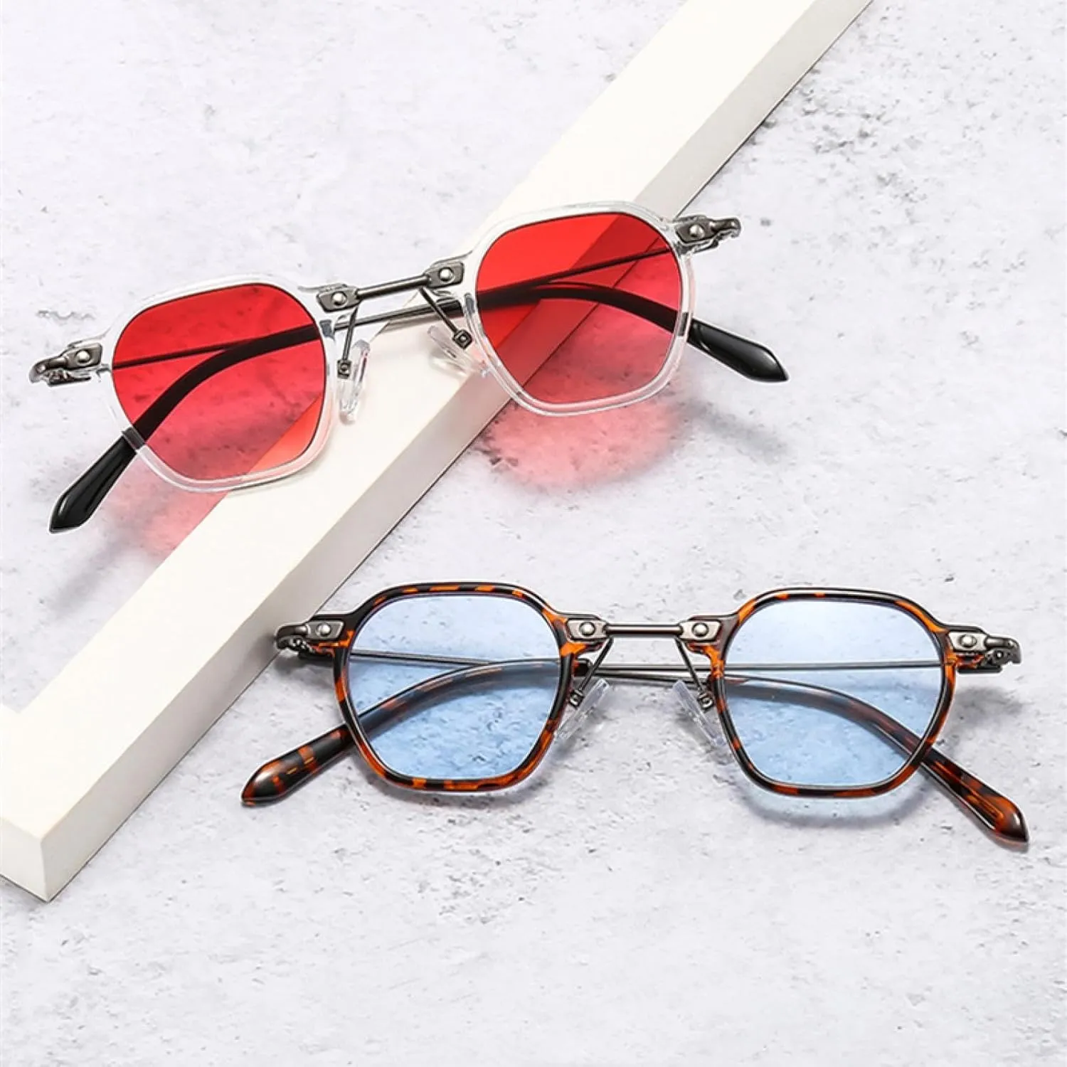 Popular Fashion Small Women Sunglasses Retro Punk Candy Color Shades Uv400 Men Gradient