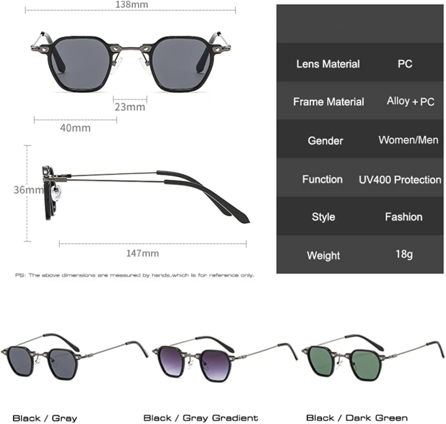 Popular Fashion Small Women Sunglasses Retro Punk Candy Color Shades Uv400 Men Gradient