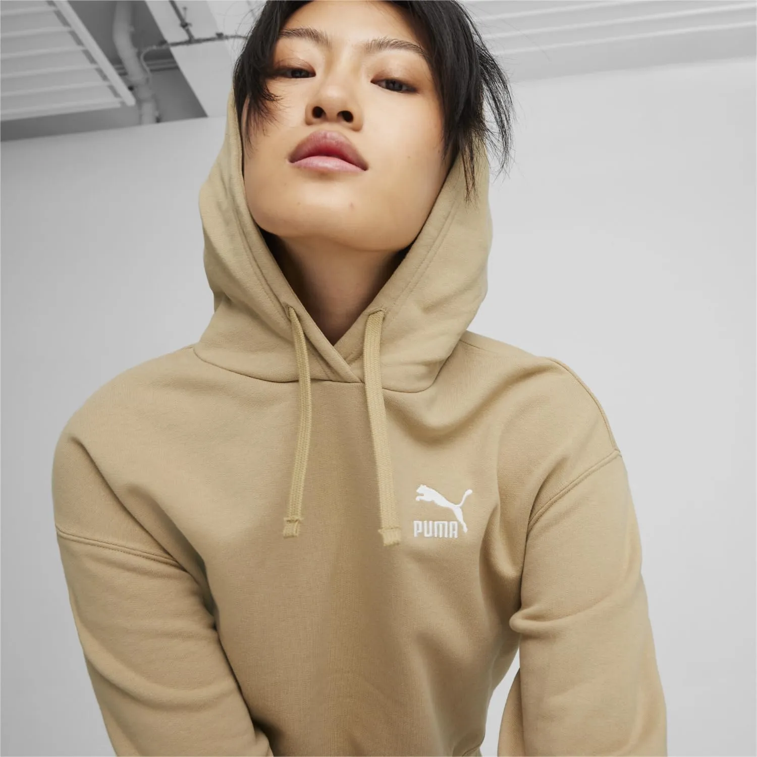 PUMA Women's Better Classics French Terry Cropped Hoodie (Available in Plus Sizes)
