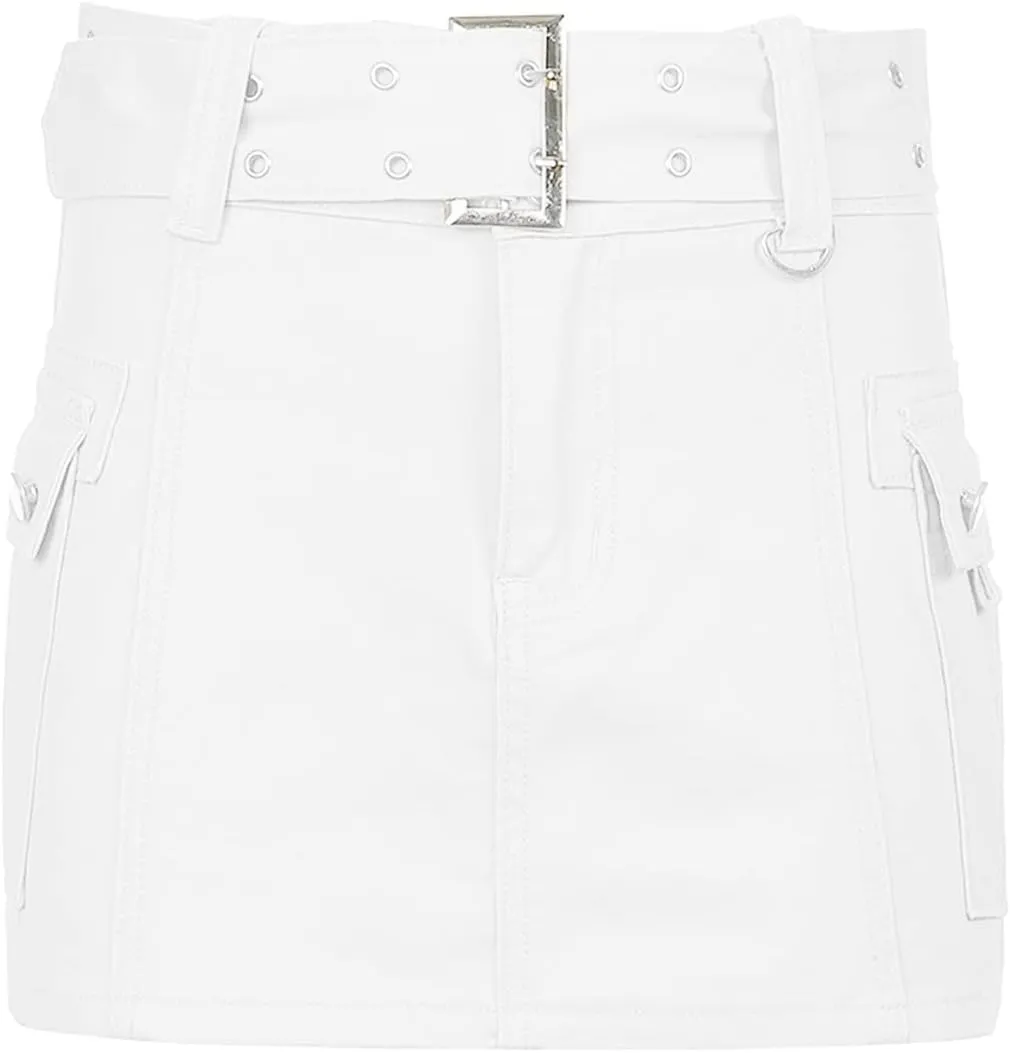 Raruxxin Women Y2k Pleated Skirt Bodycon Low Waist Ruched A-Line Mini Skirt Y2k Preppy Style School Uniform Casual Streetwear