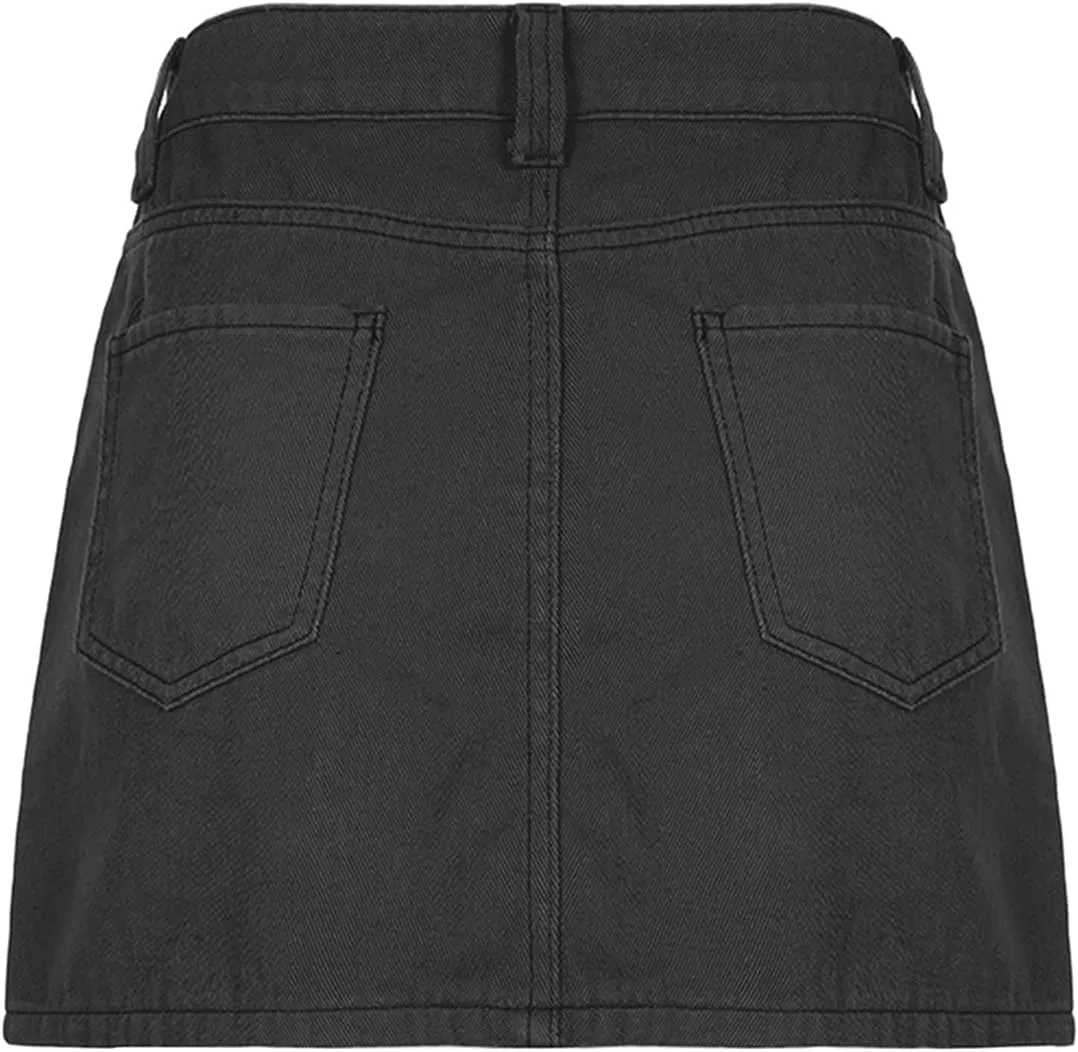Raruxxin Women Y2k Pleated Skirt Bodycon Low Waist Ruched A-Line Mini Skirt Y2k Preppy Style School Uniform Casual Streetwear