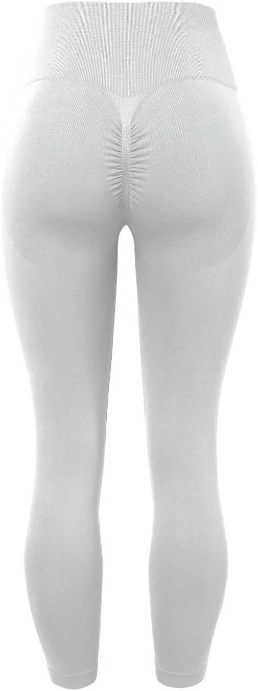 Scrunch Butt Lift Leggings for Women Yoga Pants Ruched Booty High Waist Tummy Control Seamless Booty Tight for Workout Yoga