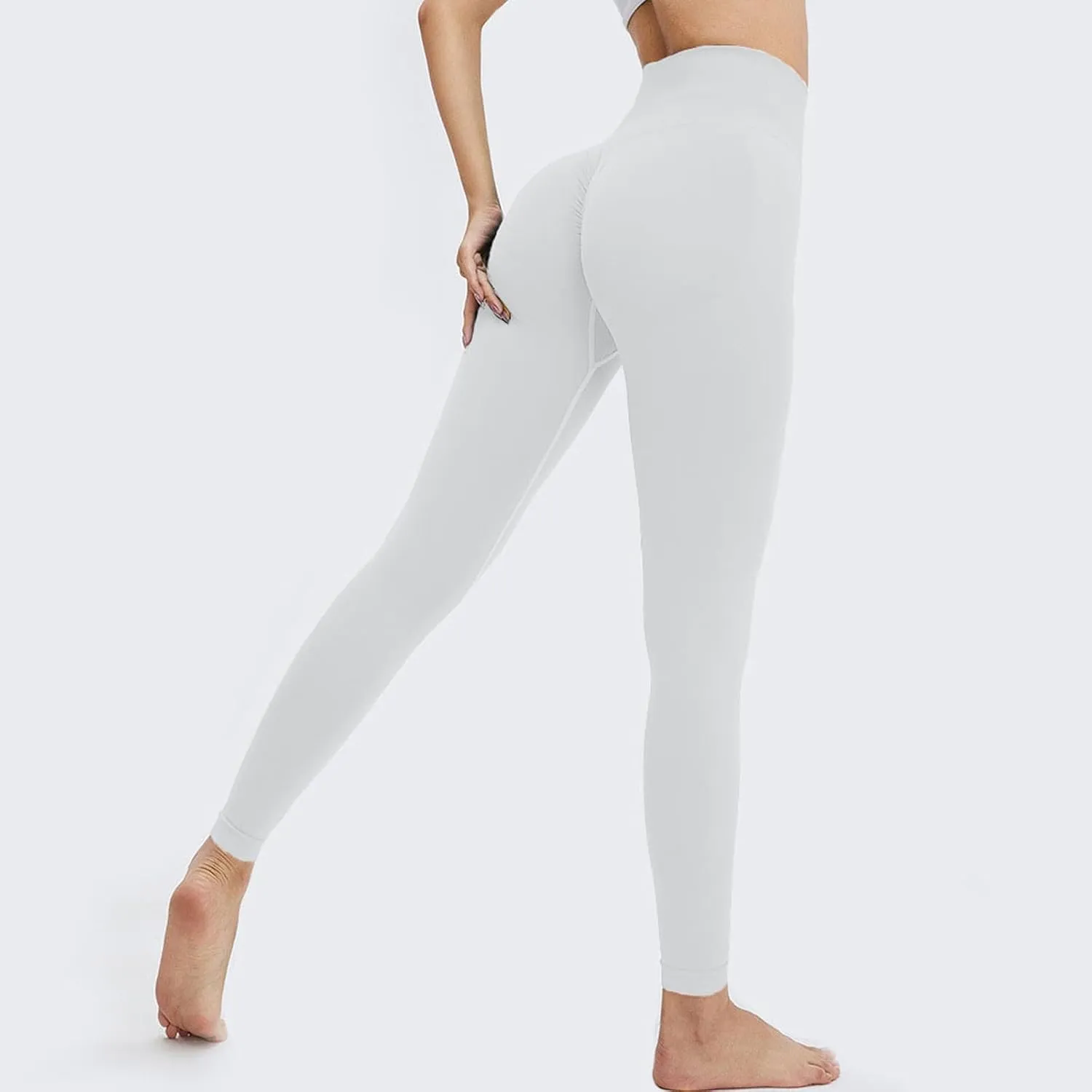 Scrunch Butt Lift Leggings for Women Yoga Pants Ruched Booty High Waist Tummy Control Seamless Booty Tight for Workout Yoga