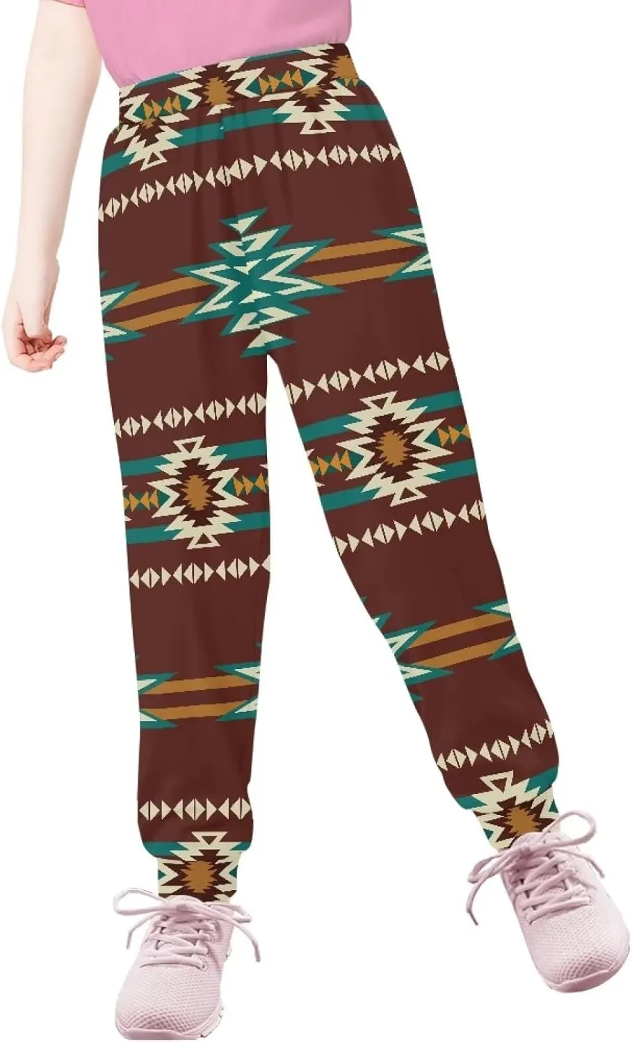 SEANATIVE Kids Sweatpants Soft Athletic Active Jogger Pants with Side Pocket for Girls Boys 4-15 Years