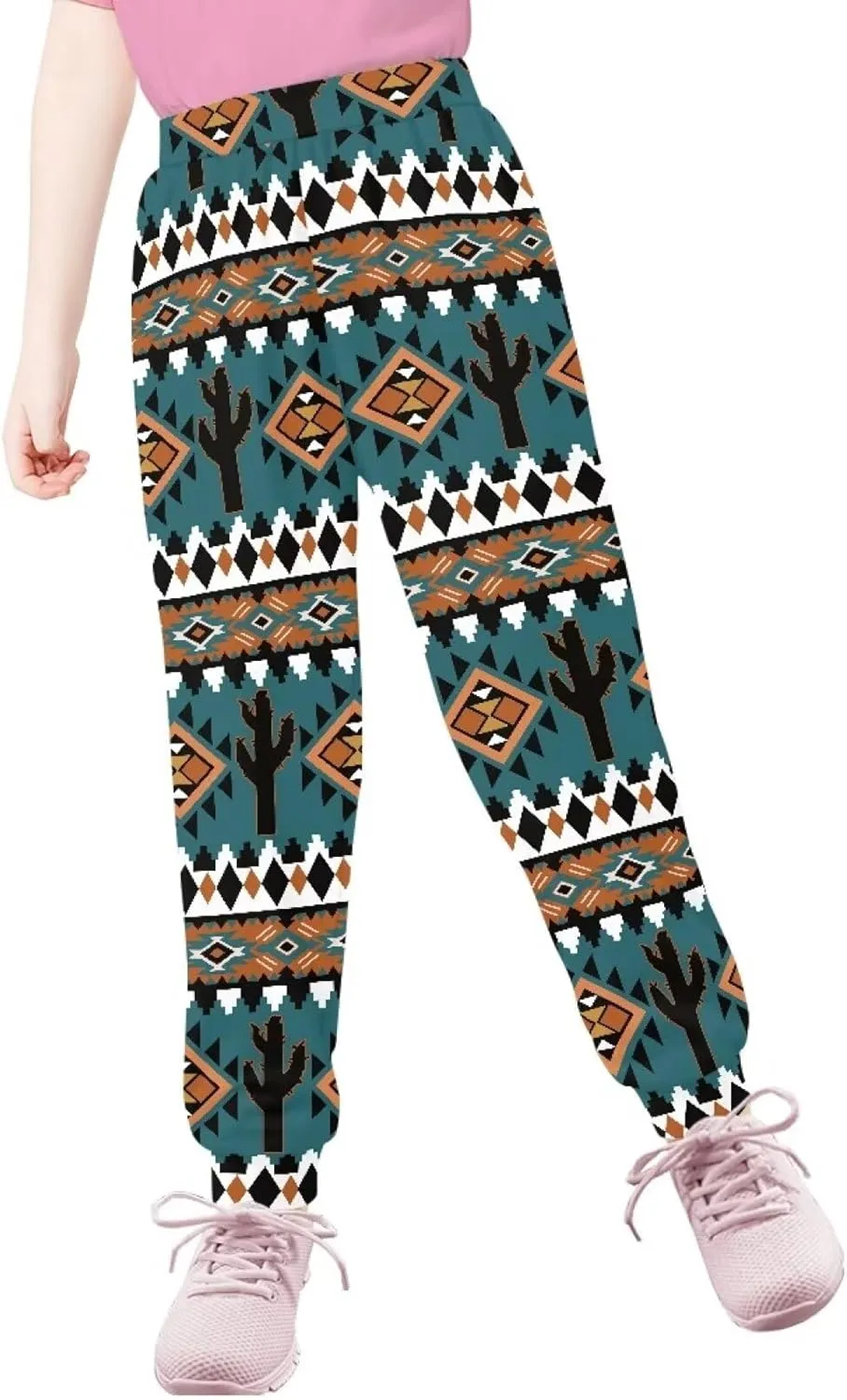 SEANATIVE Kids Sweatpants Soft Athletic Active Jogger Pants with Side Pocket for Girls Boys 4-15 Years