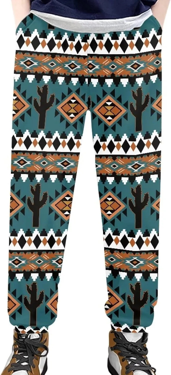 SEANATIVE Kids Sweatpants Soft Athletic Active Jogger Pants with Side Pocket for Girls Boys 4-15 Years