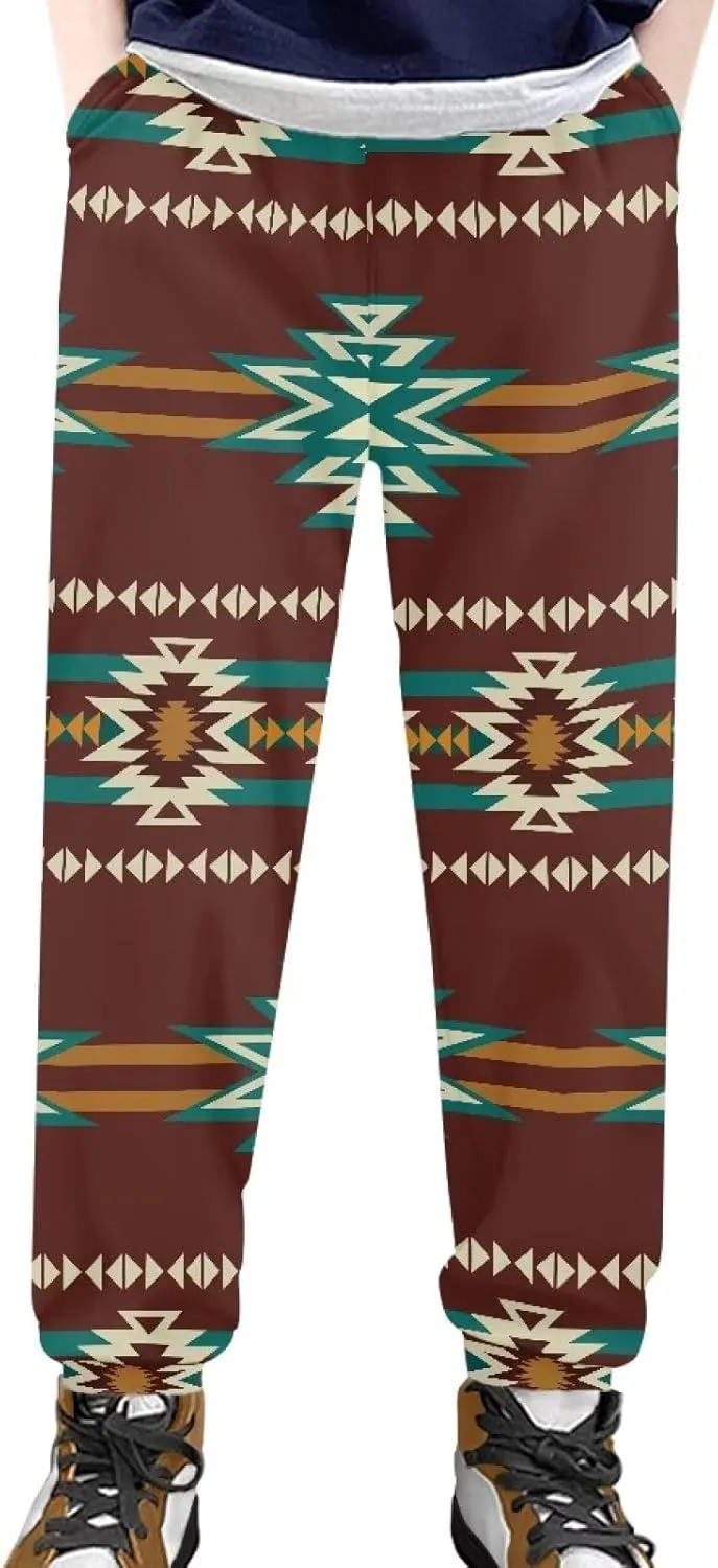 SEANATIVE Kids Sweatpants Soft Athletic Active Jogger Pants with Side Pocket for Girls Boys 4-15 Years