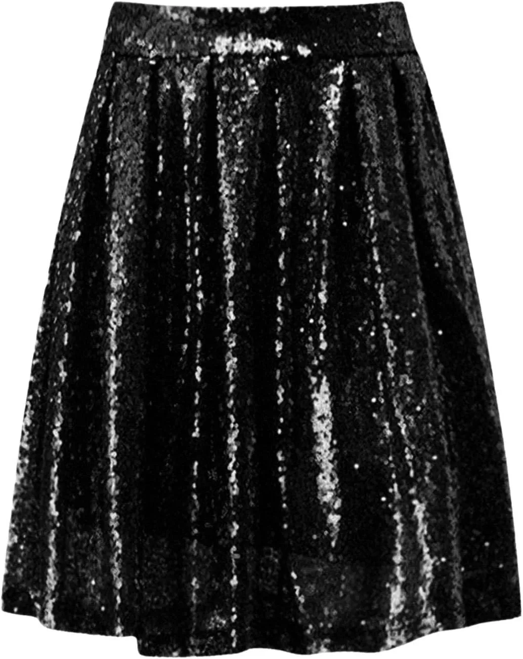 Sequin Skirt for Women Sparkly Glitter Mini Skirt Latin Women Dance Sexy Sparkly Skirt Shiny Skirt Night Black