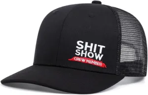 Shit Show Crew Member Hats, Printed Mesh Caps, Embroidery Baseball Cap, Slightly Curved Trucker Cap, dad Hats