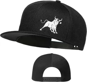 Skull Finger Flat Bill Hats for Men Black Mens Snapback Hat Baseball Cap Fitted Hat Rock N Roll Skeleton Hand Snap Backpack