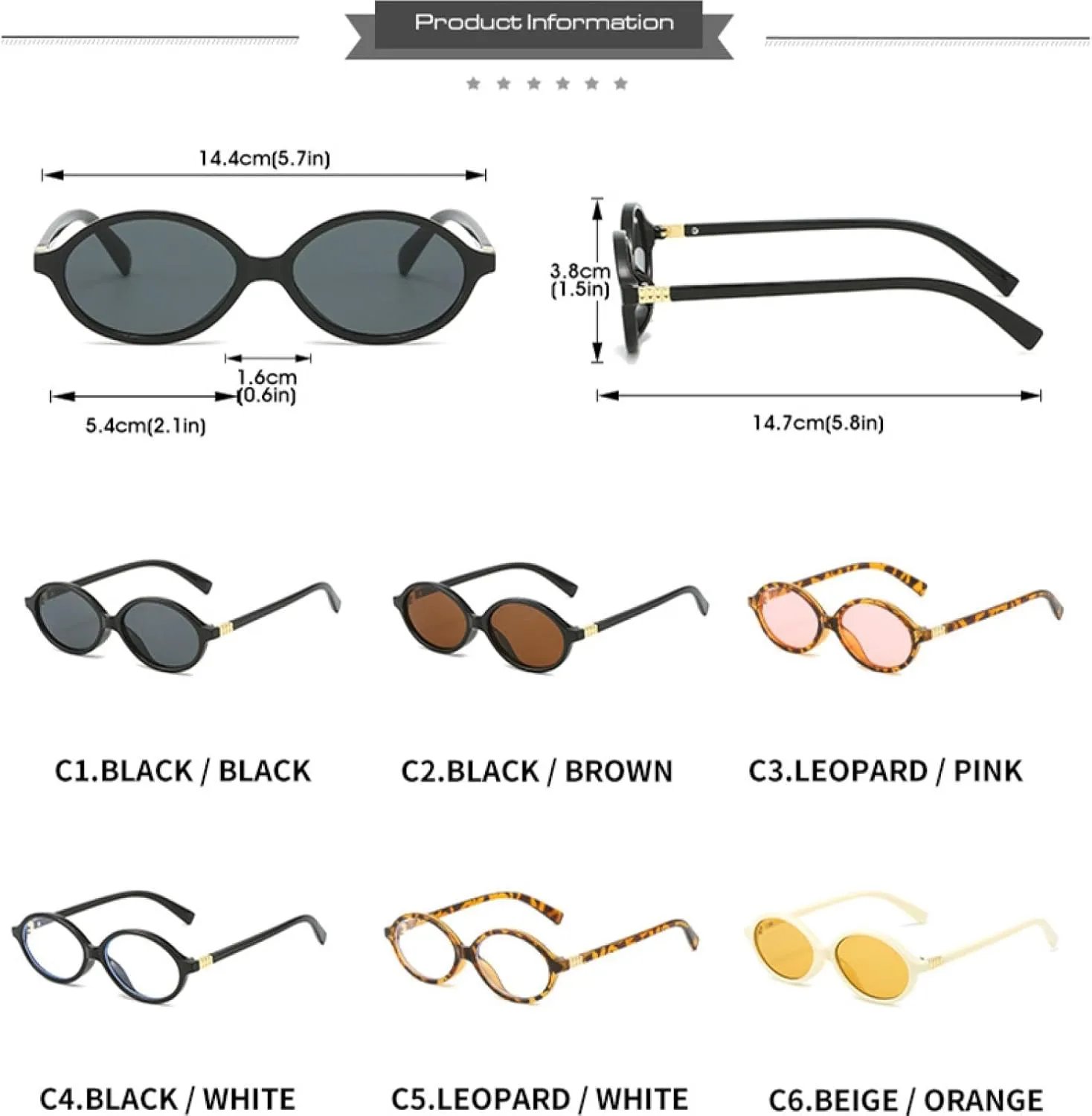 Small Fashion Oval Sunglasses for Women Hip Hop Punk Uv400 Trending