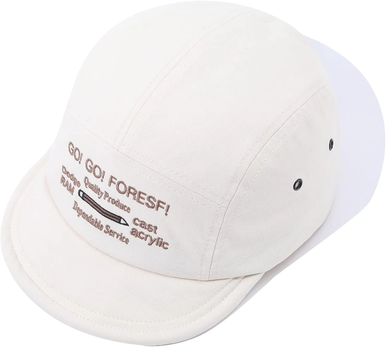 Snapback 5 Panel Baseball Cap Soft Short Brim Hats for Men Cotton Trucker Hat Low Profile Dad Hats Short Cadet Caps