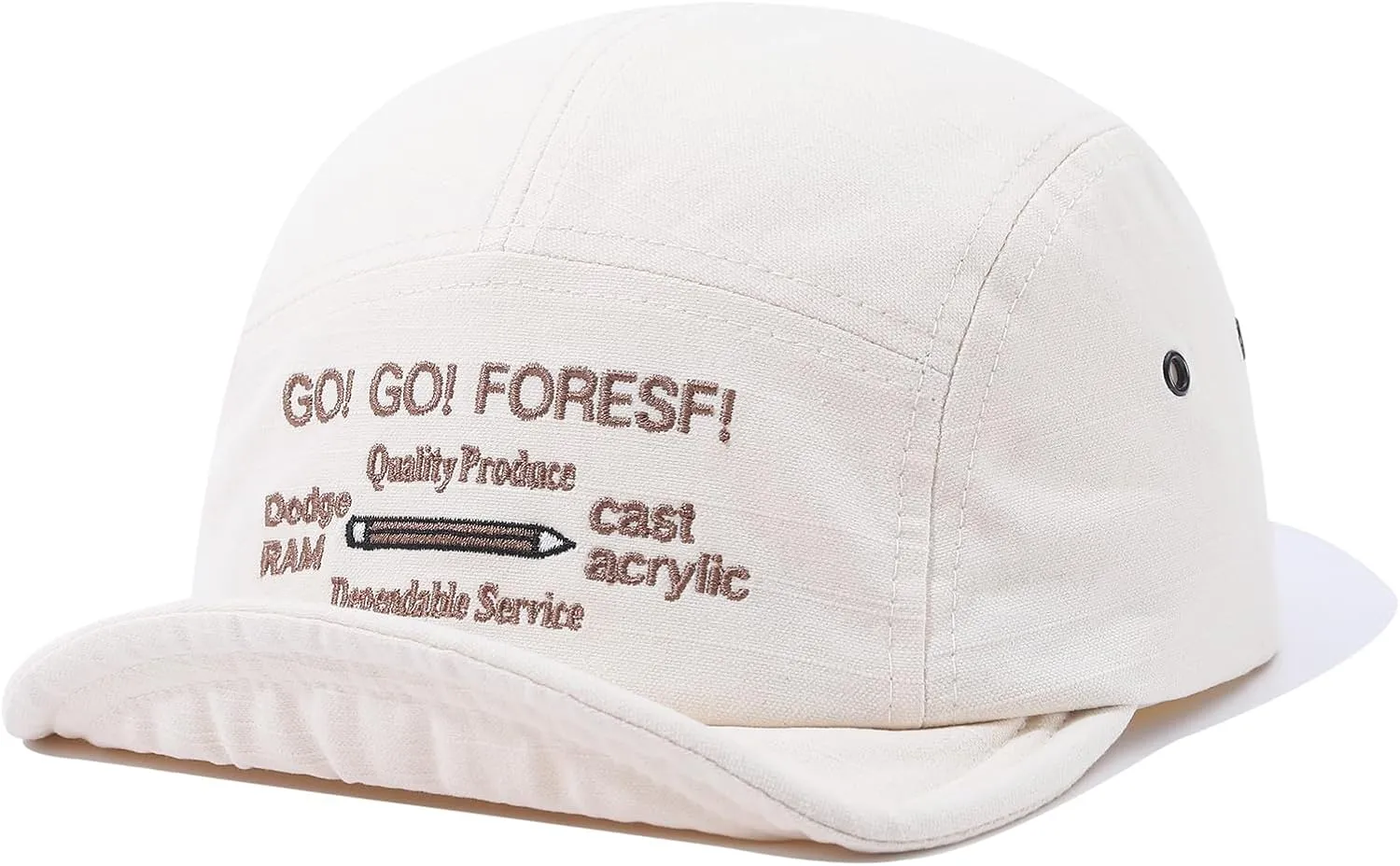 Snapback 5 Panel Baseball Cap Soft Short Brim Hats for Men Cotton Trucker Hat Low Profile Dad Hats Short Cadet Caps