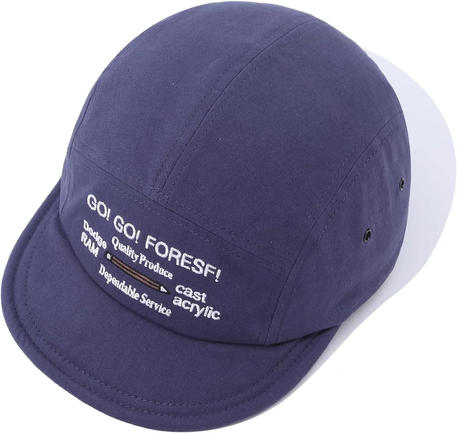 Snapback 5 Panel Baseball Cap Soft Short Brim Hats for Men Cotton Trucker Hat Low Profile Dad Hats Short Cadet Caps