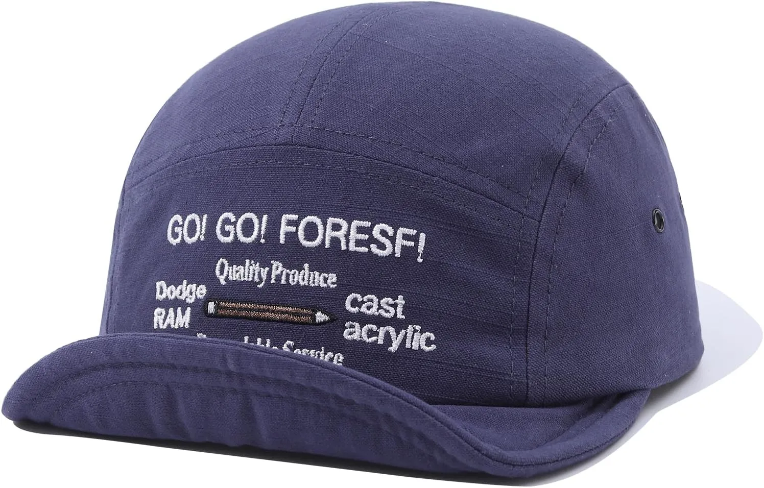 Snapback 5 Panel Baseball Cap Soft Short Brim Hats for Men Cotton Trucker Hat Low Profile Dad Hats Short Cadet Caps