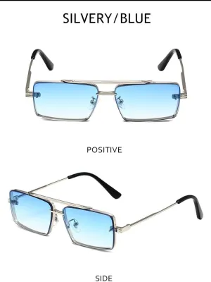 Square lens Metal Sun Glasses Trendy Sunglasses UV400 Eyeglasses Trendy Sunglasses Cycling Driving Polarized Sunglasses