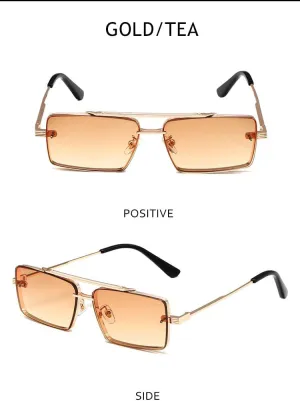 Square lens Metal Sun Glasses Trendy Sunglasses UV400 Eyeglasses Trendy Sunglasses Cycling Driving Polarized Sunglasses