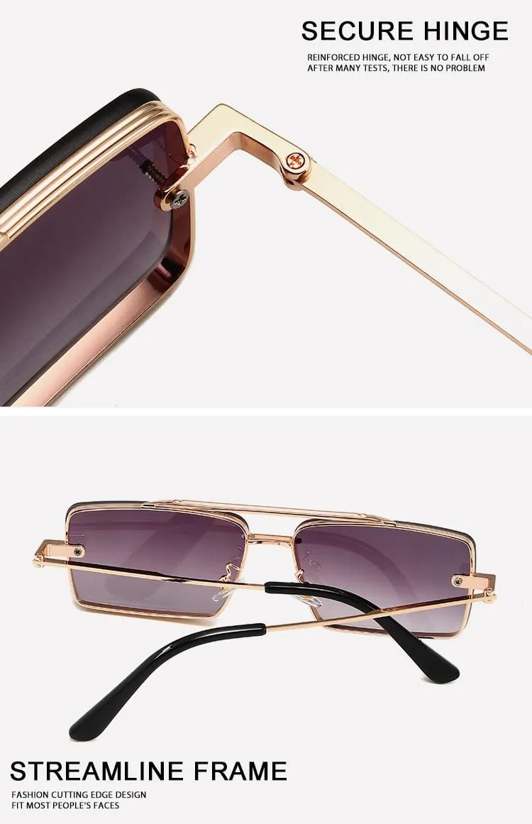 Square lens Metal Sun Glasses Trendy Sunglasses UV400 Eyeglasses Trendy Sunglasses Cycling Driving Polarized Sunglasses