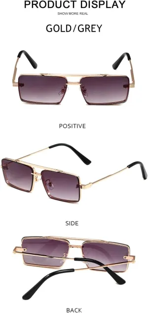 Square lens Metal Sun Glasses Trendy Sunglasses UV400 Eyeglasses Trendy Sunglasses Cycling Driving Polarized Sunglasses