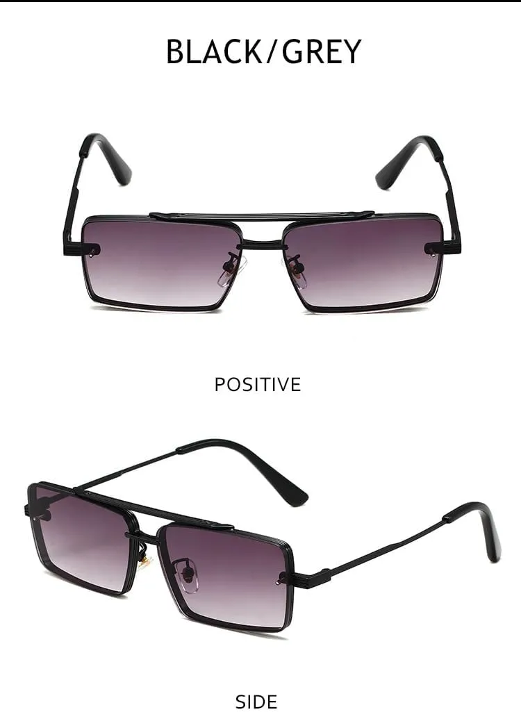 Square lens Metal Sun Glasses Trendy Sunglasses UV400 Eyeglasses Trendy Sunglasses Cycling Driving Polarized Sunglasses