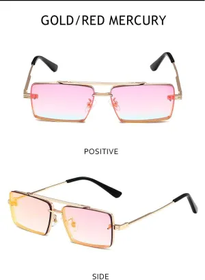 Square lens Metal Sun Glasses Trendy Sunglasses UV400 Eyeglasses Trendy Sunglasses Cycling Driving Polarized Sunglasses